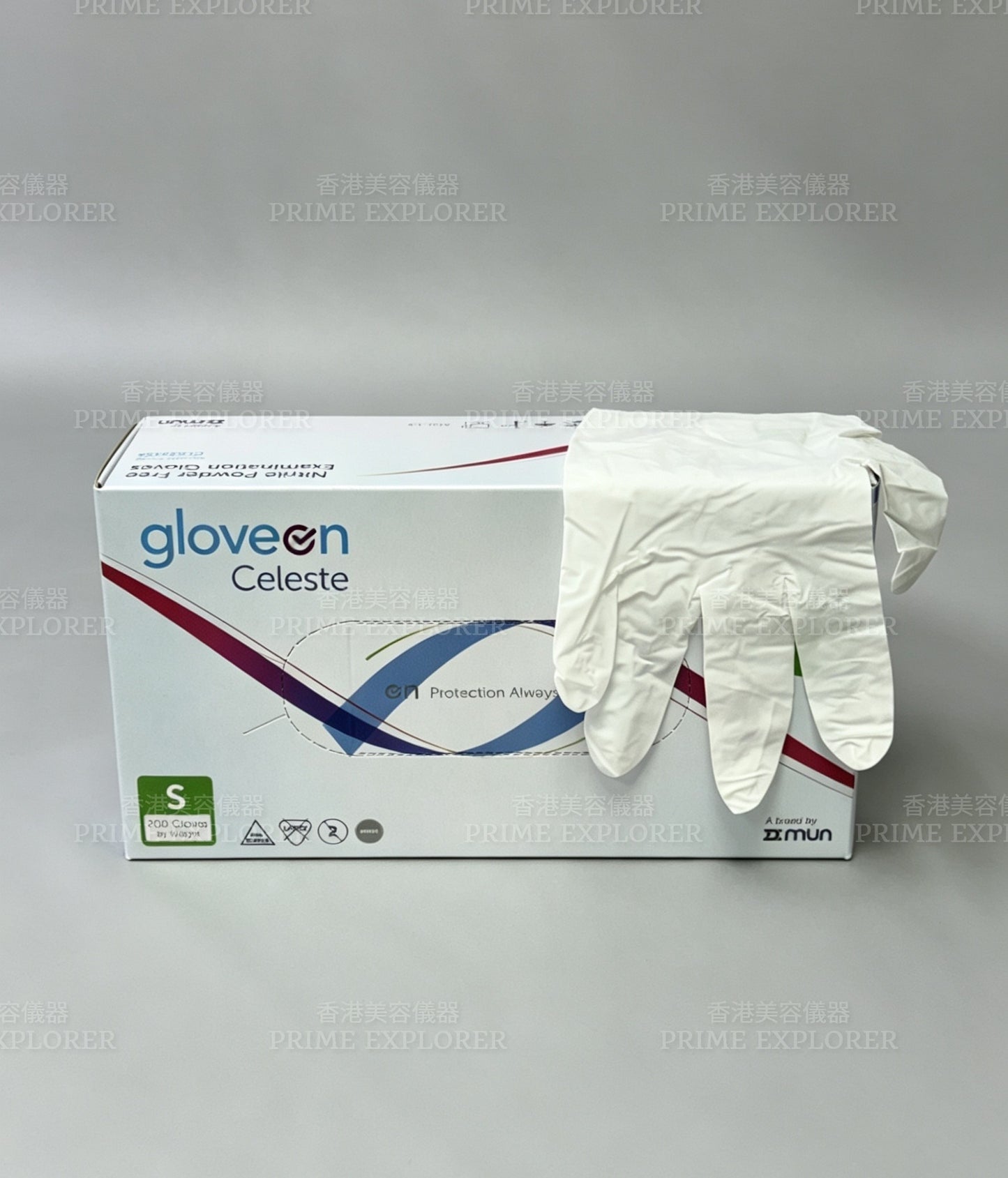 150FC CELESTE NITRILE GLOVE P.F. 200 WHITE